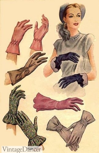 Vintage gloves, 1950s