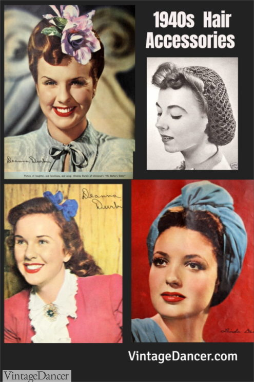 1940s Vintage Hair Accessories - 4 Authentic Styles