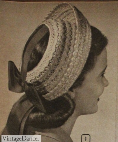 1940s straw hat roller hat