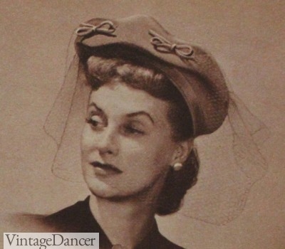 1940s hat beret pompadour