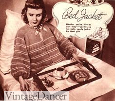 1940s knit bed jacket