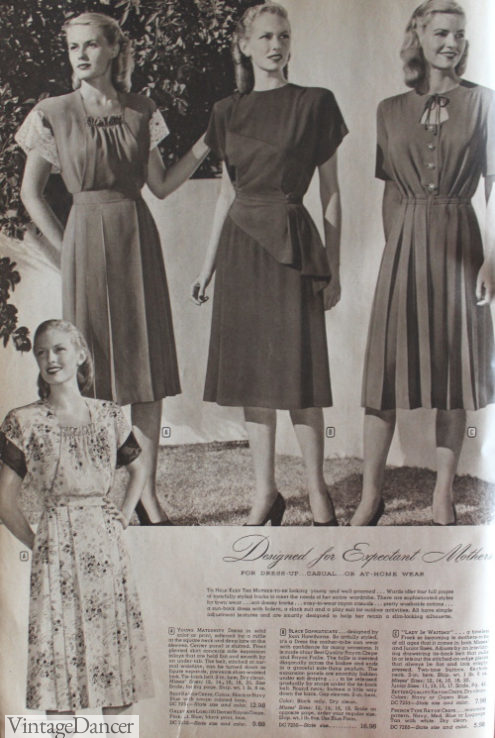 1940s maternity dresses, 1947 maternity dresses