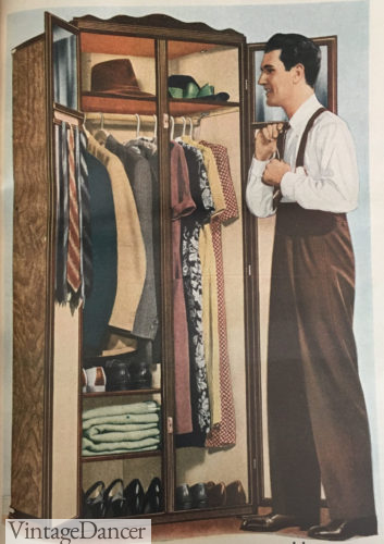 What clothing cost in the 1940s for women and men. Capsule clothing plan. 