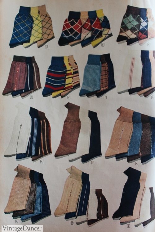 1940 mens dress socks