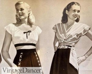 1940s crop tops