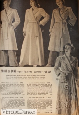 1940s Chenille Bath Robes