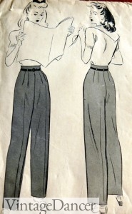 1940s women pants pattern
