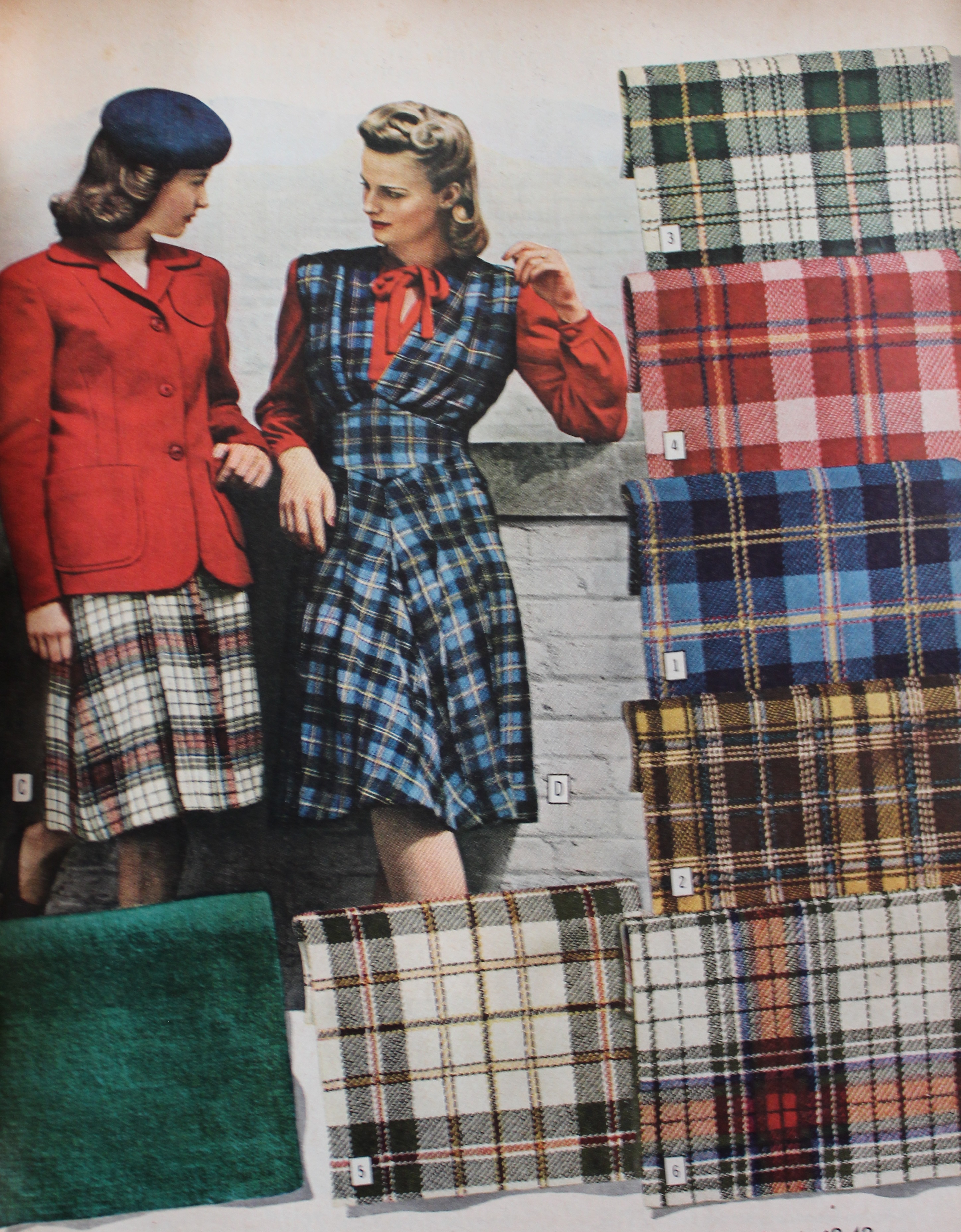 1940s Vintage cotton fabric 