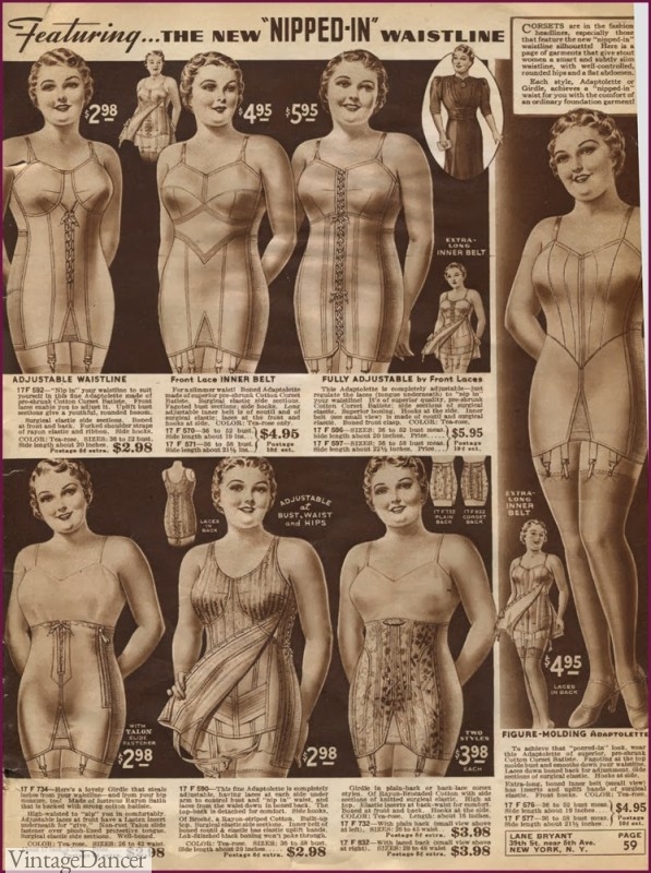 1940s plus size corset girdle