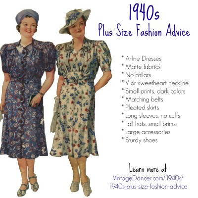 1940s plus size fashion tips at VintageDancer