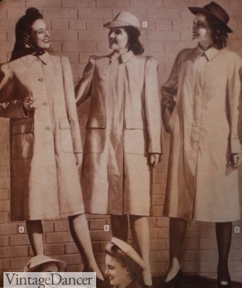 1940s utility raincoats