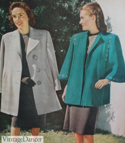 1940s fashion coats