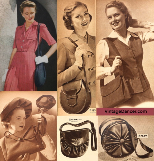 1940s shoulder strap purses