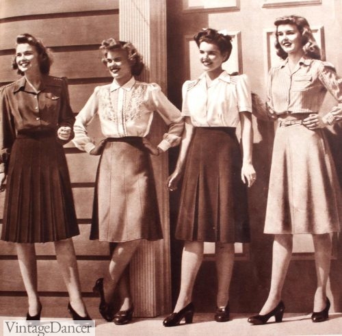 1940s skirts and blouses