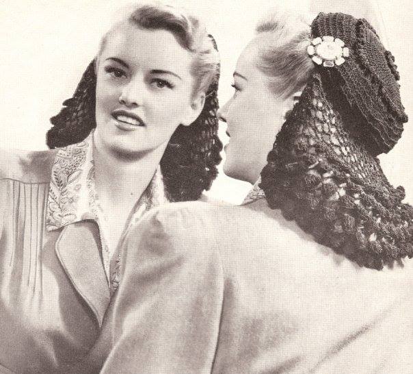 1940s snoods for hair nets