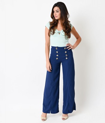 These sailor pants from Unique Vintage are great for a 1940s look. VintageDancer.com/1940s