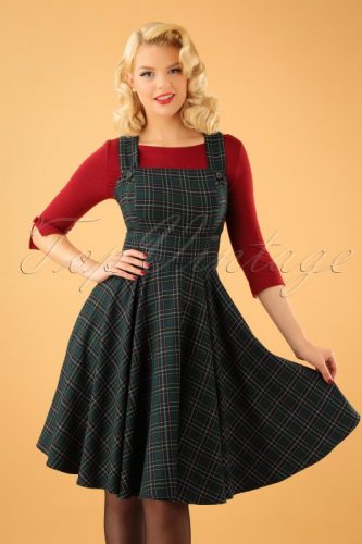 fit and flare pinafore dress