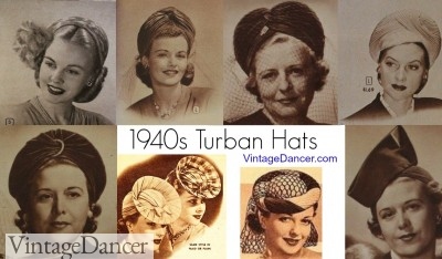 1940s turban hats. Learn more at VintageDancer.com