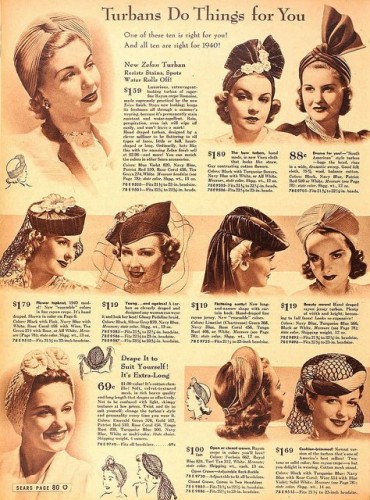 1940s turban hats