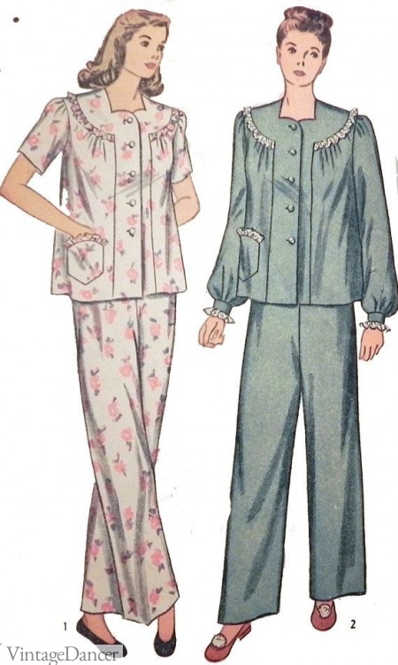 1940s cotton pajamas