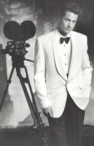 1940s, Mr. Bogart looking sharp in a white dinner jacket