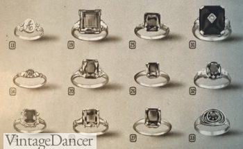 1940s Women's birthstone or monogram rings