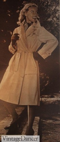 Mid 1940s wrap rain coat