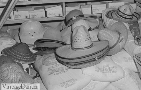 1941, hats for sale inside a local shop in Georgia. 