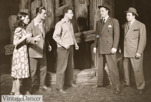 1941 actors rehearsing- both suits and casual clothing