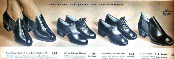 1941 classic, low heel shoes for older women