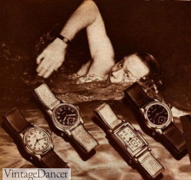 mens 1941 waterproof sport watches 1940s
