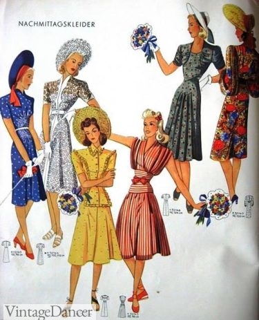 1940s afternoon dresses