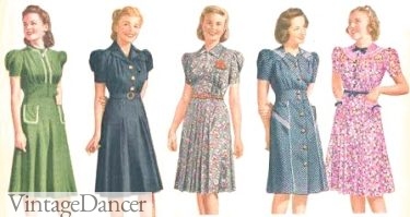 1940s day dresses