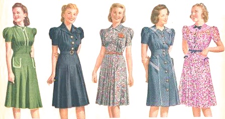 ladies 1940s dresses