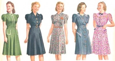 1940s short women dresses