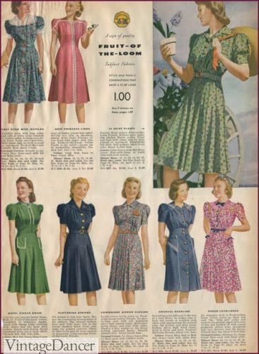 1940s day dresses
