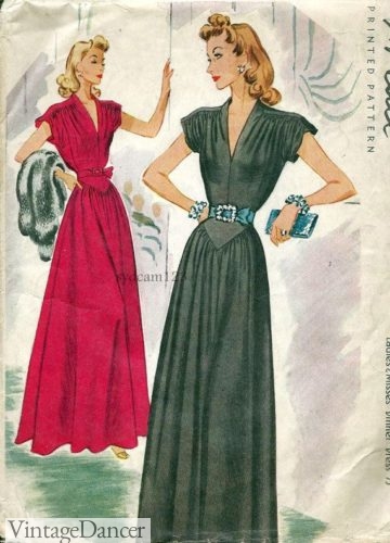 1940s evening dress pattern
