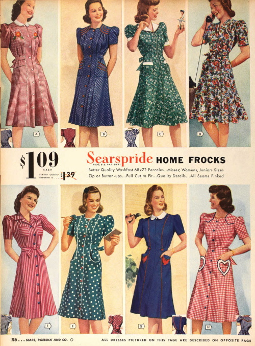 1940s House Dresses, Home Frocks