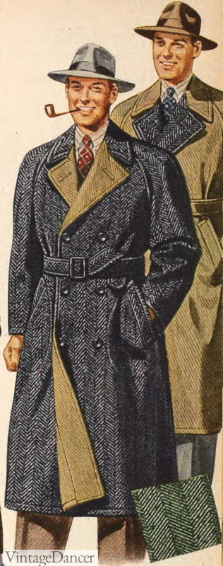 1940s Men's Coats and Jacket Styles & History