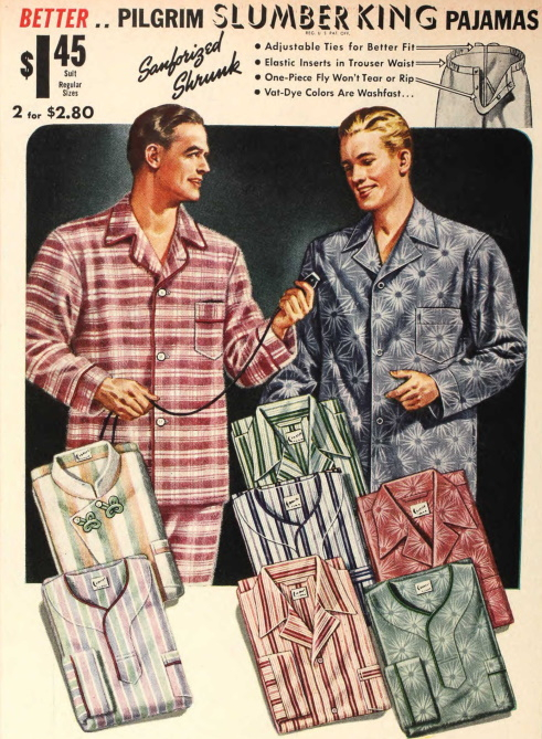 1941 men's pajamas at VintageDancer