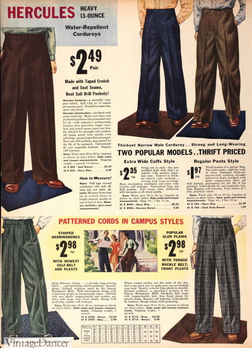 1940s Men's Work Clothes, Casual Wear