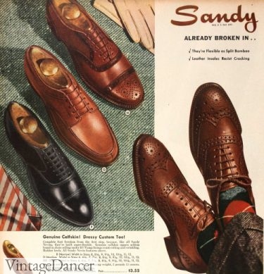 Shoes Boys Shoes Oxfords & Wingtips US 10,5 French NOS Size EU 27 Vintage 50's brown leather shoes 