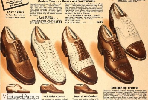1941 brogue perforated shoes mens