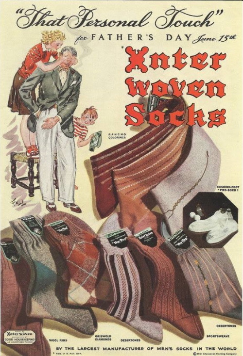 Vintage Men's Socks History1900 to 1960s