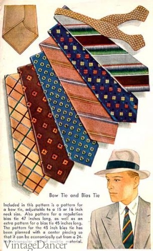 1941 men's conservative drab colored ties