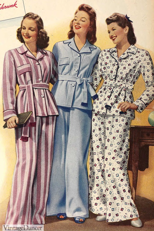 1941 classic pajamas ladies pyjamas