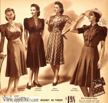 1940s daytime dresses