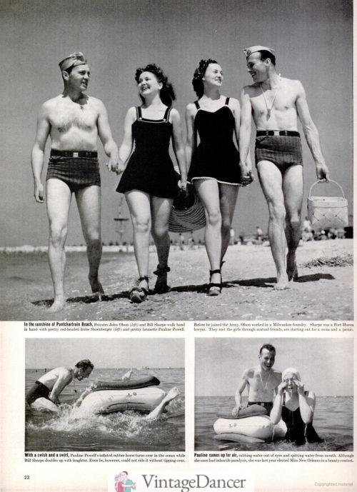 1941 men and women swimwear