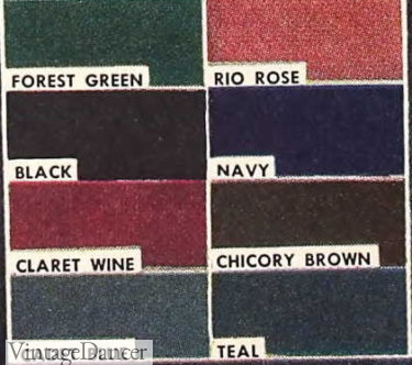 1940s winter fabric colors for mature women