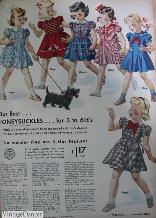 1943 Girls Dresses